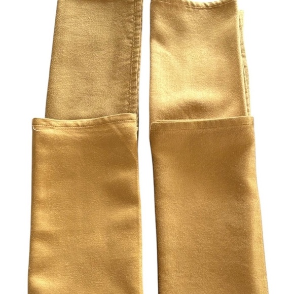 Set 4 Silk Bronze Gold Square Dinner Napkins 20X20 Entertaining Elegant Luxury - Picture 3 of 4